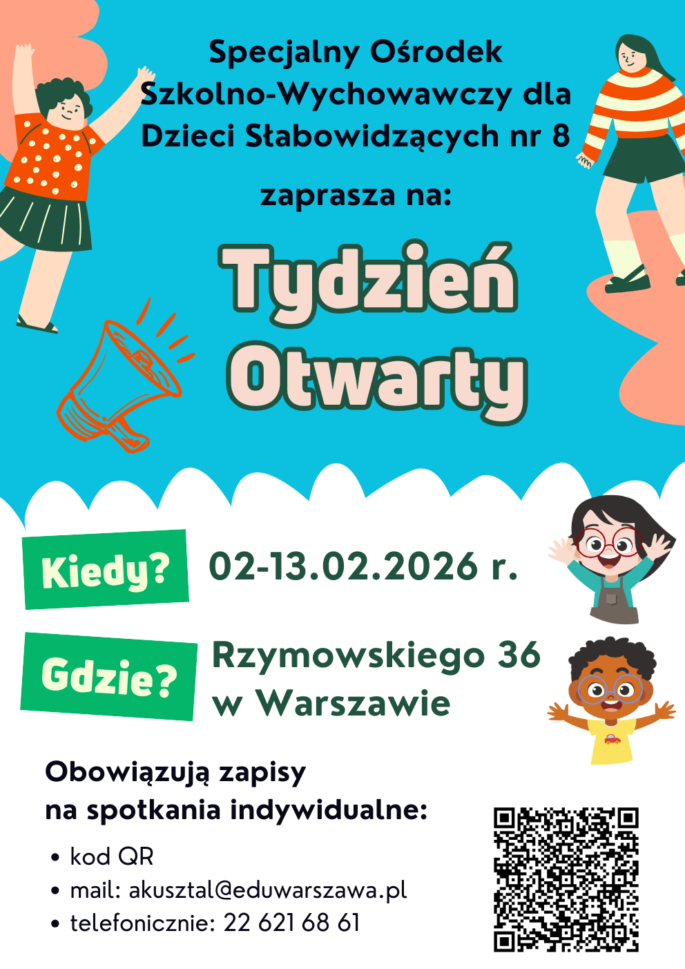 Plakat dotyczący tygodnia otwartego