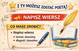 grafika zachęcająca do napisania wiersza